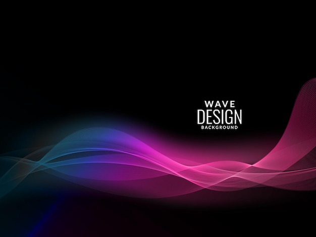 Vector abstract background modern colorful wave background dark pattern vector