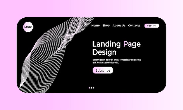 Vector abstract background modern design landing page template for websites or appsvector