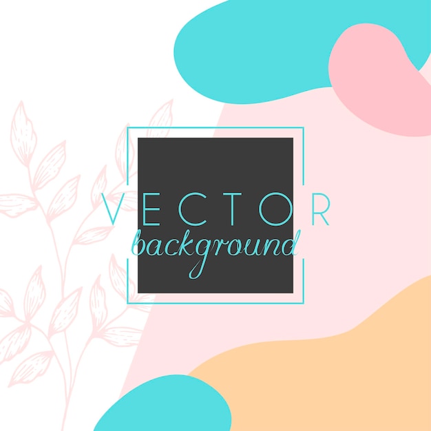 Vector abstract background. modern design template in minimal style. stylish cover for beauty presentation, branding design. vector illustration