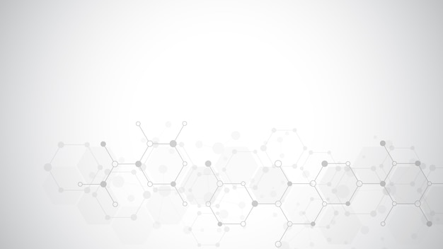 Abstract background of molecules