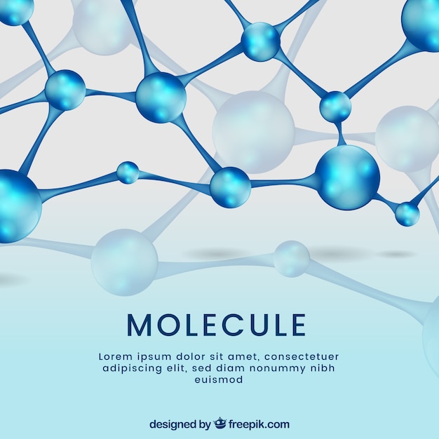 Abstract background of molecules