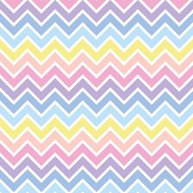 Abstract background of multi-colored zigzag stripes in pastel colors, for design, baby wallpaper