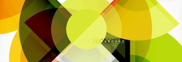 Abstract background multicolored circles trendy minimal geometric design