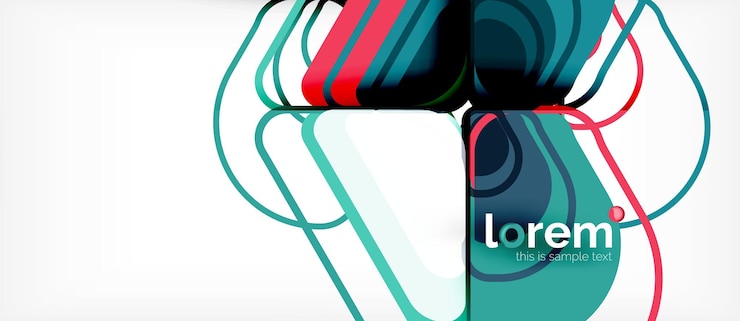 Vector abstract background multicolored geometric shapes modern design