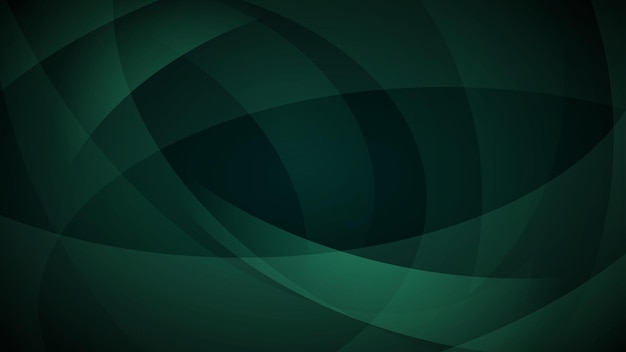 Вектор Абстрактный фон изогнутых линий темно-зеленого цвета