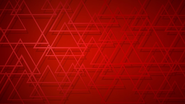 赤い色の影と交差する三角形の抽象的な背景