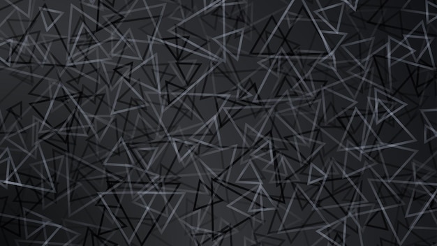 Вектор Абстрактный фон из маленьких треугольников в черных тонах