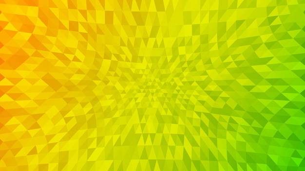 노란색과 녹색 색상의 작은 삼각형의 추상적 인 배경