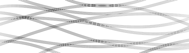 Вектор Абстрактный фон волнистых переплетающихся линий черного на белом
