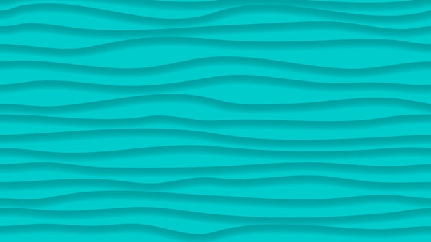 밝은 파란색 색상의 그림자가 있는 물결선의 추상적 배경 수평 패턴 반복