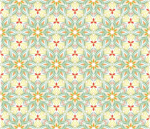 Abstract background ornament, seamless pattern with flowers