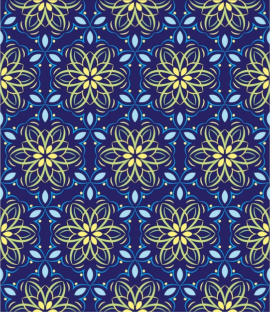 Abstract background ornament, seamless pattern with flowers