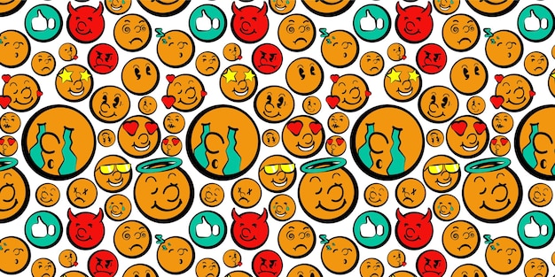 Abstract background pattern with emoji