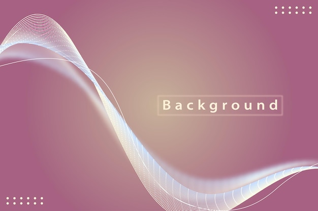 Abstract background of pink brown gradient wavy lines