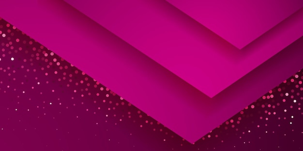 Vector abstract background in pink colors with several overlapping surfaces with shadows and a lot of small sparkles