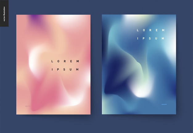 Vector abstract background posters set