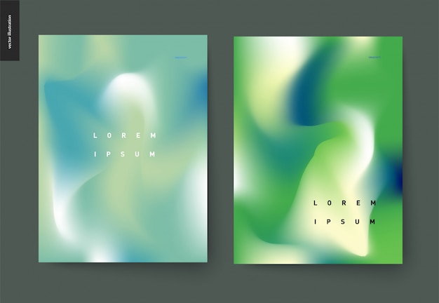 Abstract background posters set