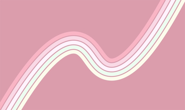 Abstract background of rainbow Wavy Line design pink shades Vector pattern ready to use for cloth textile