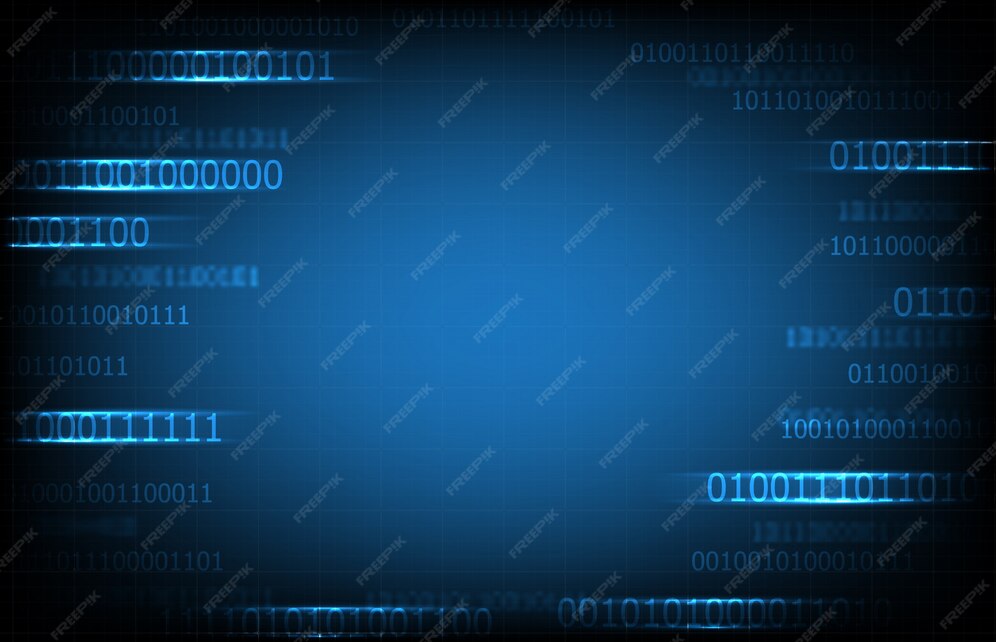 Premium Vector | Abstract background of random digital binary number ...