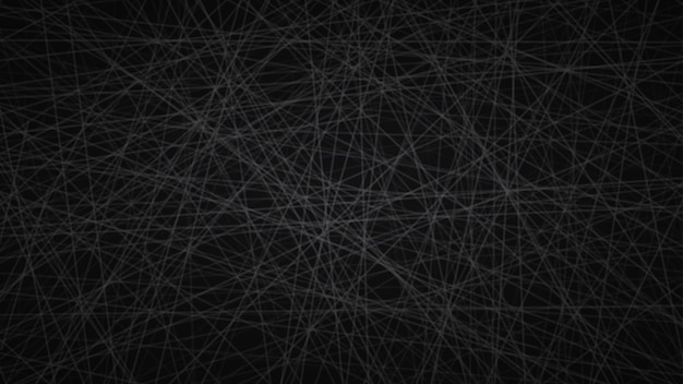 Abstract background of randomly arranged lines in black colors.