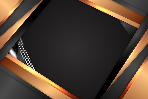 Abstract background rectangle shape with black and bronze color