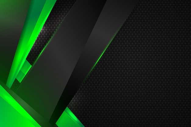 Vector abstract background rectangle shape with black and green color