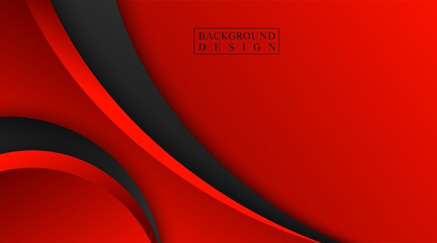 Abstract background red and black design vector