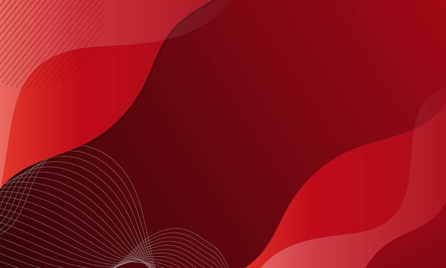 Абстрактный фон красный вектор волнистый с дизайном формы