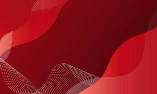 Abstract background red vector wavy with shape design