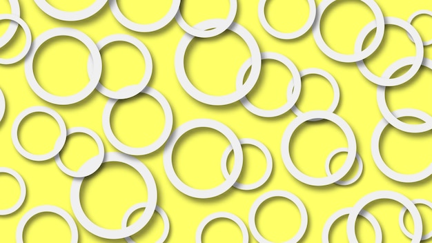 Abstract background of rings with shadows