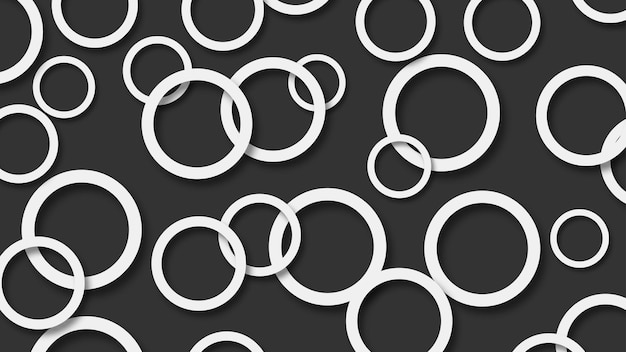 Abstract background of rings with shadows