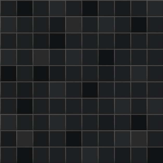 Vector abstract background or seamless pattern of tiles in black colors