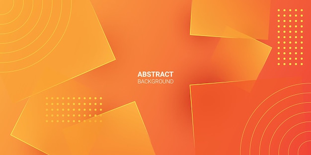 Vector abstract background shape square triangle orange color futuristic modern