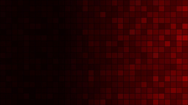 abstract background of small squares in dark red colors with horizontal gradient