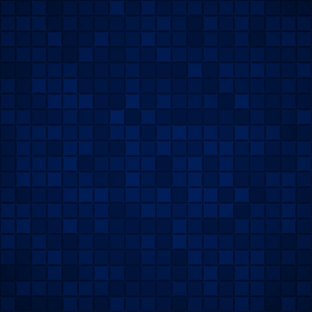 Vector abstract background of small squares or pixels in dark blue colors