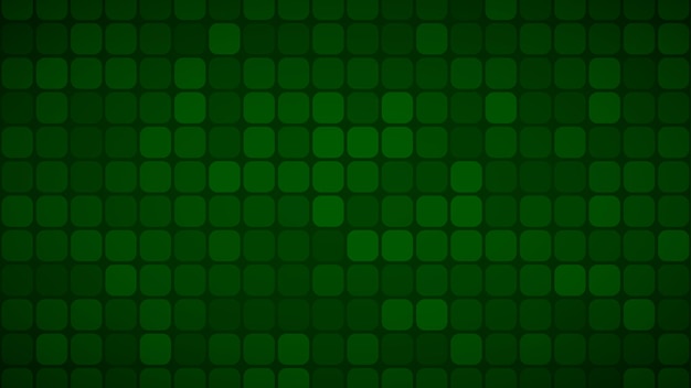 Sfondo astratto di piccoli quadrati o pixel in colori verde scuro