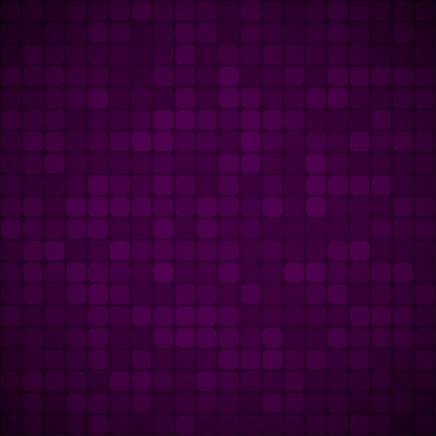 Sfondo astratto di piccoli quadrati o pixel nei colori viola scuro