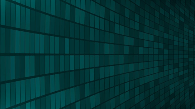 Vector abstract background of small squares or pixels in dark turquoise colors