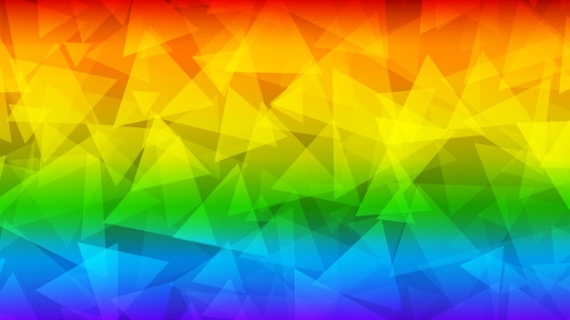 虹色の小さな三角形の抽象的な背景