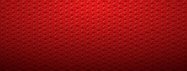 Vector abstract background of snake, dragon or fish scales in red colors. squama texture. roof tiles.