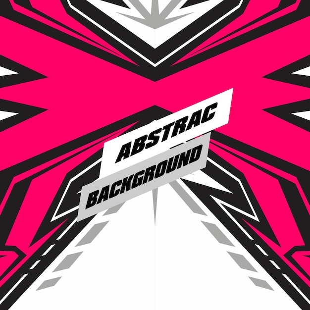 Abstract background for sports racing premium vector pink and white design