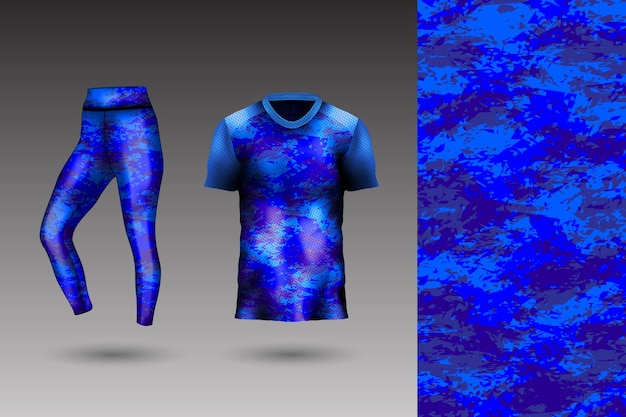 Abstract background style for sports leggings and t-shirt