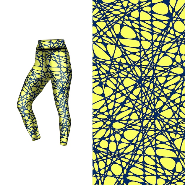 Abstract background style for sports leggings