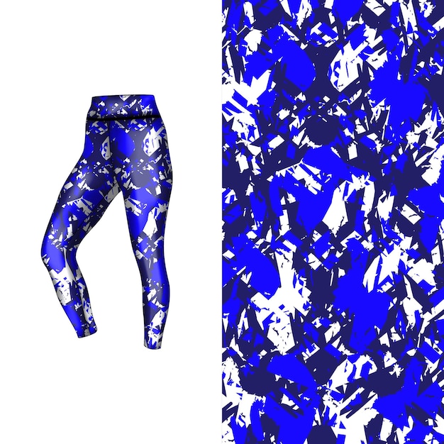 Abstract background style for sports leggings