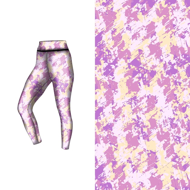 Abstract background style for sports leggings