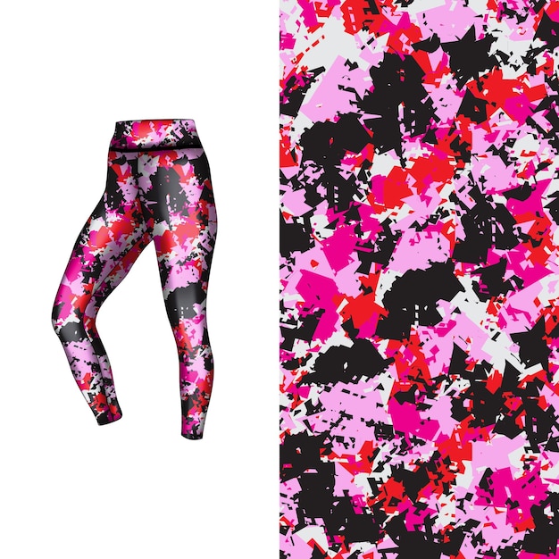 Abstract background style for sports leggings