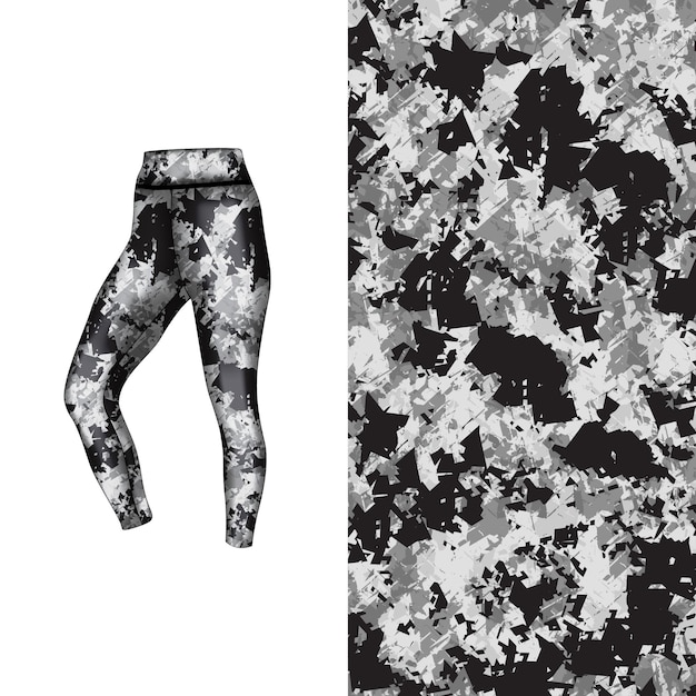 Abstract background style for sports leggings