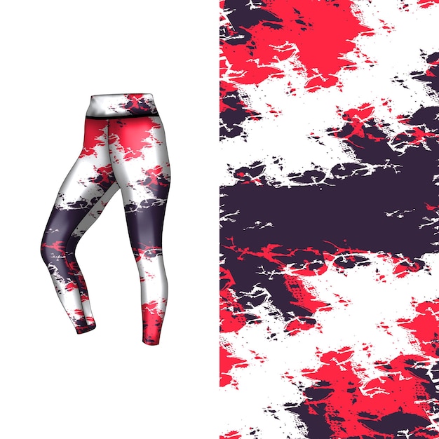 Abstract background style for sports leggings