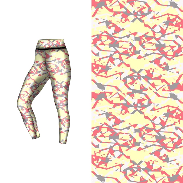 Vector abstract background style for sports leggings
