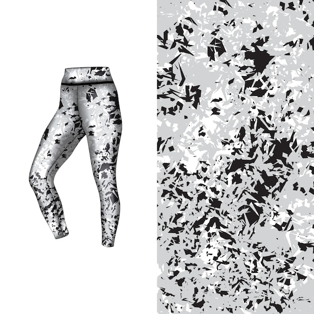 Abstract background style for sports leggings